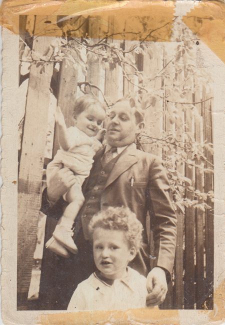 1939, Father Morris with baby Leon and Brother Herbie
