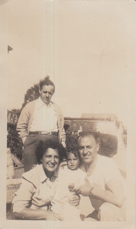 1943, Father Morris (back), Aunt Rose, Carol, Uncle