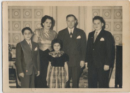1951: Family Portrait. Leon, Mother Sara, Father Morris, Brother Herbie, Sister Bryna