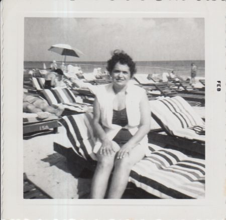 1958.02: Mother Sara in Florida Beach