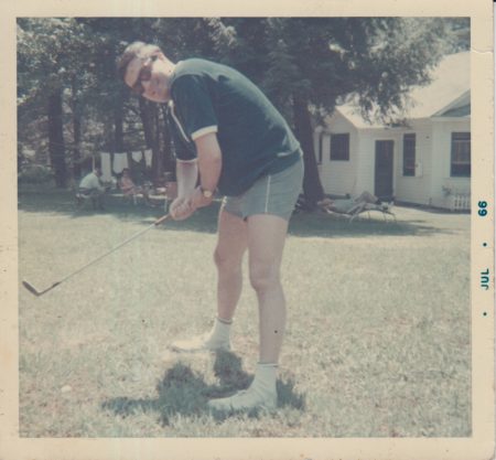 1966: Leon Charney playing Golf, age 28