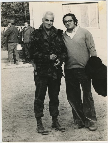 Yom Kippur War, 1973.11: Leon with General Uri Ben Ari at the Israeli Base in Faid, Egypt_Photo Credit: Matthew Naythons