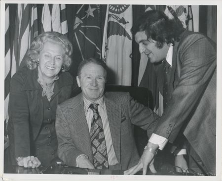 1975.00.00 At the US Senate Building, Mrs Vance Hartke, Red Buttons, Leon Charney