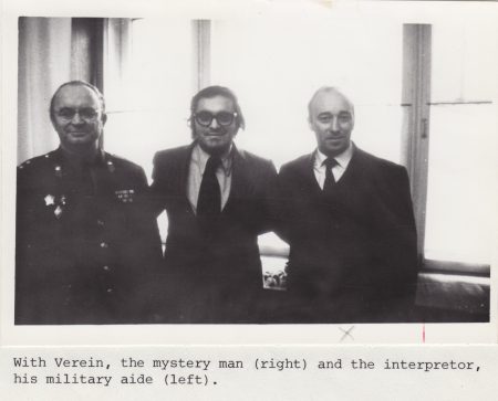 1975_Russia_Leon Charney with Verein (Chief Emmigration) and the interpretator
