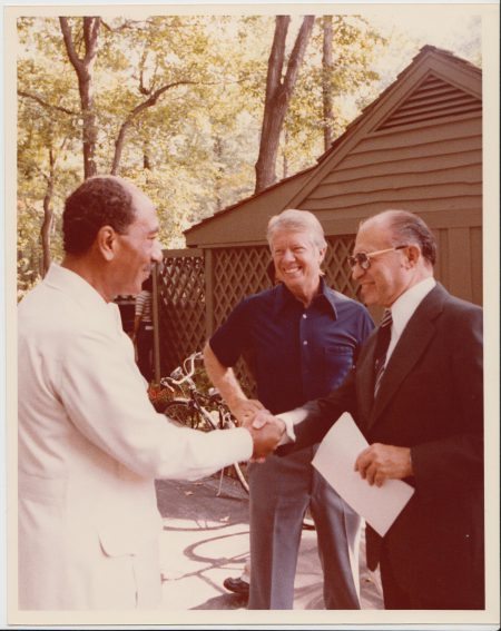 Official White House Photo of Begin, Sadat, and Carter,  1978
