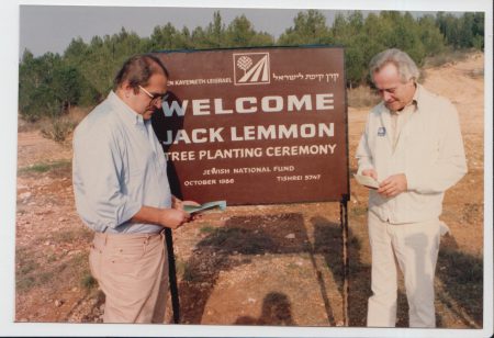 1986.10.29_Peace Park Tree Planting Ceremony_Jack Lemmon_Leon Charney