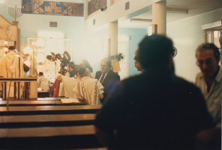 Special Counsel Filming, Leon singing at the Tel Aviv Synagogue, 1987