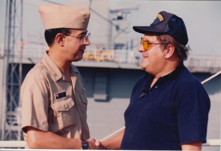1990 Bahrain 060_USS Blue Ridge Commander Ron Morse