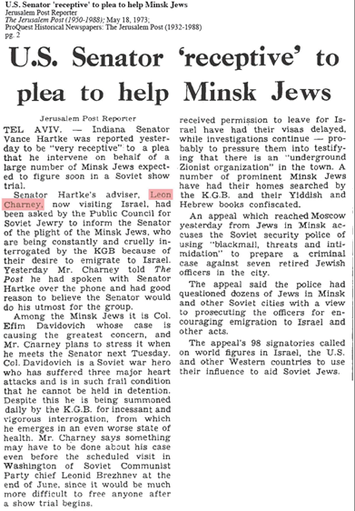 Free Minsk Jews in Russia, 1973